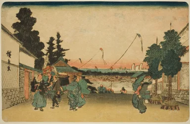 Kasumigaseki, uit de serie "Beroemde plaatsen in Edo (Koto meisho)"