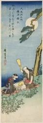 Kinuta Juweelrivier in de Settsu Provincie (Settsu Kinuta), uit de serie "Zes Juweelrivieren (Mu Tamagawa no uchi)"