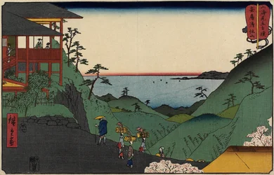 Kiyozumi-zan Tempel in de provincie Awa, juli 1858