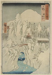 Mount Haruna in de sneeuw, Ko_zuke provincie, augustus 1853