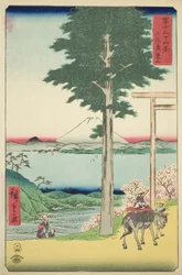 Mount Kano in de Provincie Kazusa (Kazusa Rokusozan), uit de serie "Zesendertig Zichten op de Fuji (Fuji sanjurokkei)"