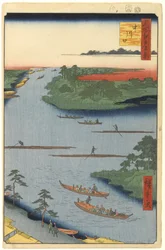 Monding van de Nakagawa Rivier, nr. 70 uit Honderd Beroemde Zichten van Edo