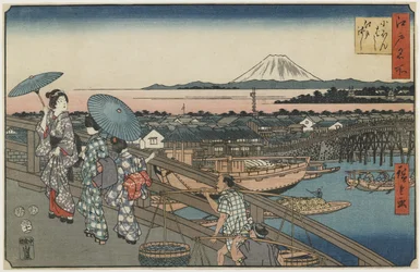 Nihonbashi Brug en Edo Brug, november 1853