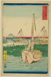 Voor Tsukuda-eiland in de oostelijke hoofdstad, uit de serie 