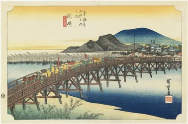Okazaki--Yahagi Brug, ca. 1833