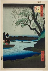 Oumayagashi, uit de serie "Honderd beroemde gezichten van Edo"