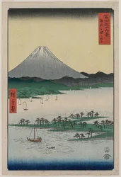 Pijnboombossen van Miho in Suruga, uit de serie Zesendertig uitzichten van de berg Fuji