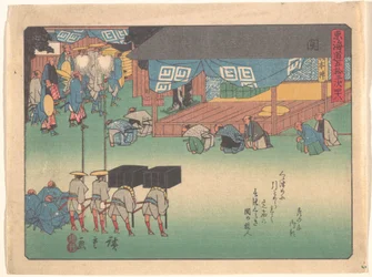 Seki, uit de serie De drieënvijftig stations van de Tōkaidō-weg