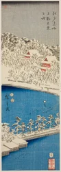 Shinobazu Vijver in Ueno (Ueno Shinobazu no ike), uit de serie "Beroemde Plaatsen in Edo (Edo meisho)"