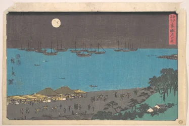 Maanlichtgezicht in Takanawa