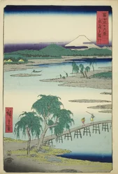 Tama-rivier in de provincie Musashi, uit de serie "Zesendertig Zichten op de Fuji"