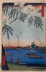 De Ayase Rivier en Kanegafuchi Honderd Beroemde Zichten van Edo, 1856-1858
