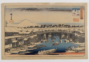 Uitzicht op Nihonbashi-brug, Edo (Edo Meisho)