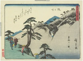 Uitzicht op de Fudesaka-berg in Sakanoshita, 1837-1844