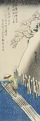 Winter: de Sumida-rivier in de sneeuw