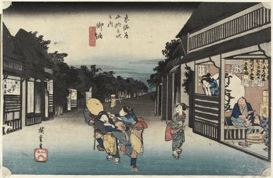 Vrouwen die reizigers verleiden, Goyu, ca. 1833