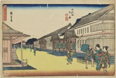 „Buiten Hibiya“ uit de serie „Opmerkelijke gezichten op Edo“