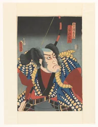 Sotogahama no Nambei met boog op de rug