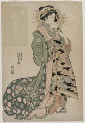De courtisane Shiratama van de Tamaya, ca. begin 1810s