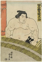 De worstelaar Kurokumo Tatsugoro van de Higo-stal, 1830-1844