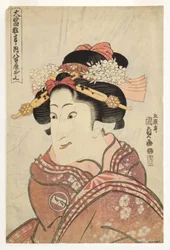 De acteur Iwai Hanshiro V als de dochter van de groenteboer, Oshichi, ca. 1815