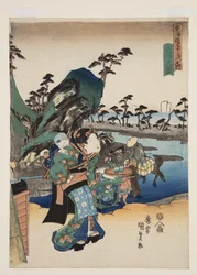 Uitzicht op Okitsu