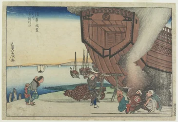 Bij de monding van de Aji-rivier, 19e eeuw