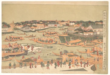 Nieuwe Grote Brug bij Naka Zu in Edo