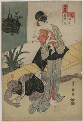 De zesde maand (uit de serie De twaalf gelukkige maanden in Edo-brocades)