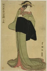 Hamamuraya: Segawa Kikunojo III als de courtisane Koman, uit de serie "Portretten van Acteurs op het Podium (Yakusha butai no sugata-e)"