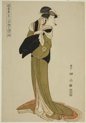 Hamamuraya: Segawa Kikunojo III, uit de serie "Portretten van Acteurs op het Podium (Yakusha butai no sugata-e)"