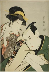 Ichikawa Yaozo III in de rol van Takebe Genzo en Iwai Kiyotaro in de rol van Tonami