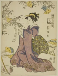 De zevende maand (Shichi gatsu), uit de serie "Modieuze twaalf maanden (Furyu junikagetsu)"