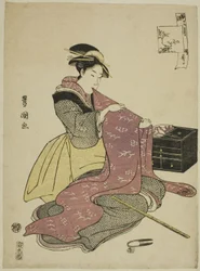 De twaalfde maand (Goku getsu), uit de serie "Modieuze twaalf maanden (Furyu junikagetsu)"