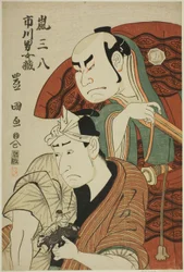 De acteurs Arashi Sanpachi I en Ichikawa Omezo I