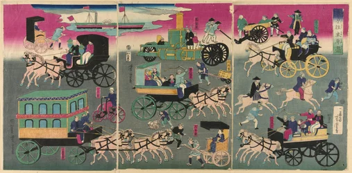 Voertuigen op de straten van Tokio (Tokyo orai kuruma zukushi)