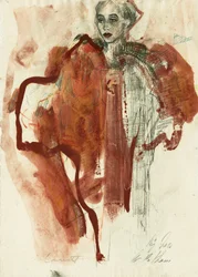 Elegant rood portret