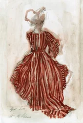 Elegante gestreepte jurk