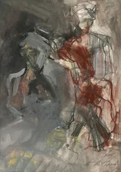Expressieve rode figuren