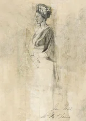 Schets van een serene vrouw