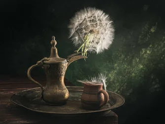 Stilleven met paardenbloemkoffie