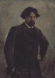 Portret van de kunstenaar Vasily Surikov 1848-1916