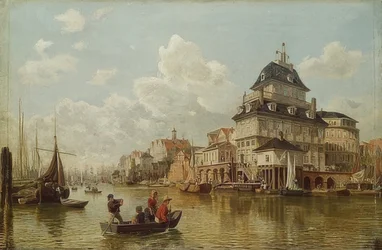 Het boomhuis in de haven van Hamburg