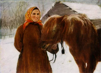 Vrouw met een paard, 1898, 1965