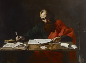 Sint-Paulus schrijft zijn brieven