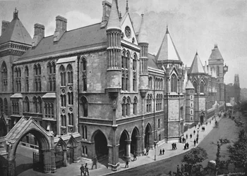 De Nieuwe Rechtbanken, Londen, ca. 1896