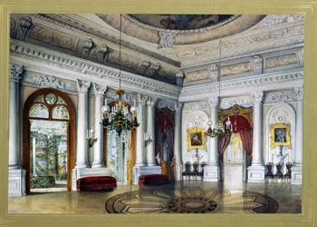 Uitzicht op de Antonio Vighi zaal in het Joesoepov-paleis in Sint-Petersburg