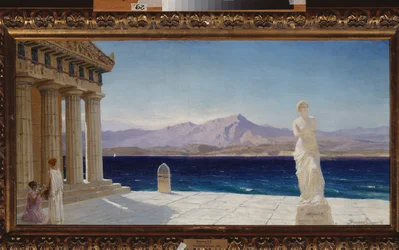 Antiek landschap (Griekenland) - Schilderij van Vasili Dmitrijevitsj Polenov (1844-1927)