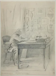 Portret van de auteur Faddei Bulgarin 1789-1859, 1840s
