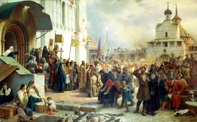 Het beleg van de Trinity Sergius Lavra in Sergiev Posad, 1891